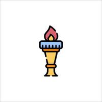 A torch icon on a white background vector