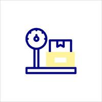 A clock and a box on a table vector