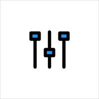A black and blue icon of a mixer vector