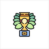 A colorful trophy icon on a white background vector
