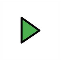 A green play button on a white background vector