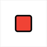 Red square icon on white background vector