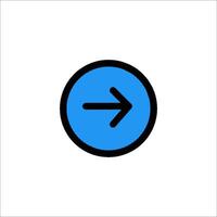 A blue arrow pointing in a circle on a white background vector