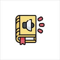 A book with a microphone icon vector