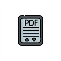 Pdf file icon illustration vector