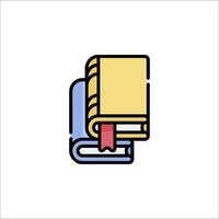 A book icon with a red ribbon on top vector