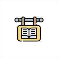 A book and lock icon on a white background vector