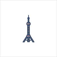 The shanghai tower icon illustration vector