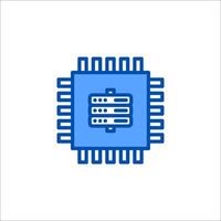 A computer processor icon on a white background vector