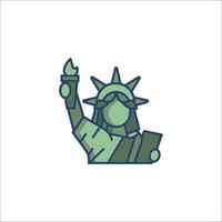 The statue of liberty icon vector