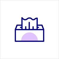 A box with a tissue in it vector