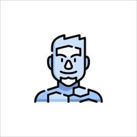 A man with a blue face and a beard vector