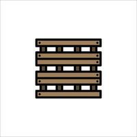 A wooden pallet icon on a white background vector