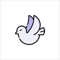 A white dove icon on a white background vector