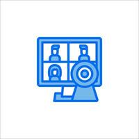 conference icon, line icon, illustration vector