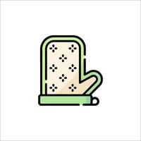 A mitten icon on a white background vector