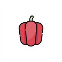 Red pepper icon illustration vector
