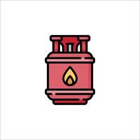A gas can with a flame on it vector