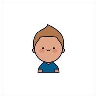 A boy avatar icon in a flat style vector