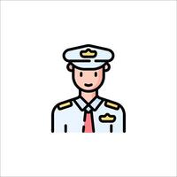 A man in uniform with a tie on his head vector