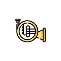 A line drawing of a horn on a white background vector