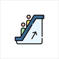 An icon of a person on an escalator vector