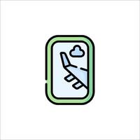 Airplane window icon illustration vector