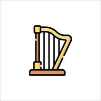 A harp icon on a white background vector