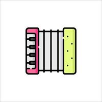 An accordion icon on a white background vector