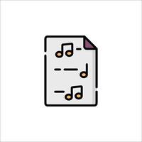 A sheet of paper with music notes on it vector