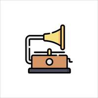 An old gramophone icon on a white background vector
