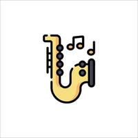 Saxophone icon illustration vector