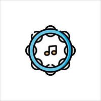 Music icon with a circle and music notes vector