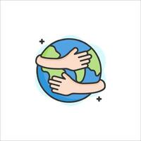 Earth day icon, save the earth, save the planet, save the earth, save the earth vector