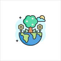Earth day icon illustration vector