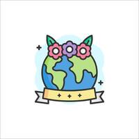 Earth day icon vector
