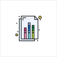 A colorful bar chart icon vector