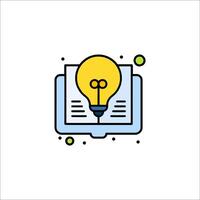 An icon of a light bulb on top of a book vector