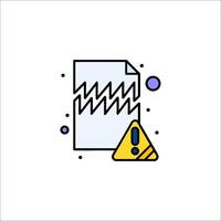 A file with a warning icon vector
