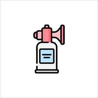 A bottle with a red and pink cap on it vector