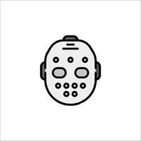 A hockey mask icon on a white background vector