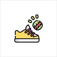 Sneakers icon with ball and shoe vector