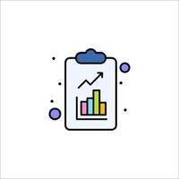 A clipboard with a chart and a bar graph vector