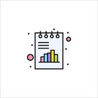 A notebook with a bar chart on it vector