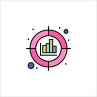 A colorful icon of a bar chart vector
