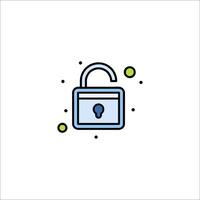 A lock icon with a light bulb inside vector