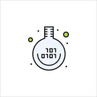 A chemical flask with the word 10 in it vector