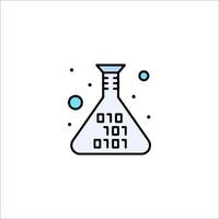 A laboratory flask with a number on it vector