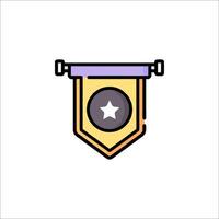 A banner with a star on it vector