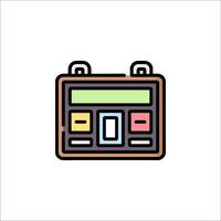 A colorful electronic device icon on a white background vector